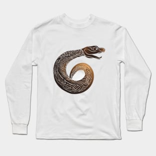 Snake Bronze Shadow Silhouette Anime Style Collection No. 362 Long Sleeve T-Shirt